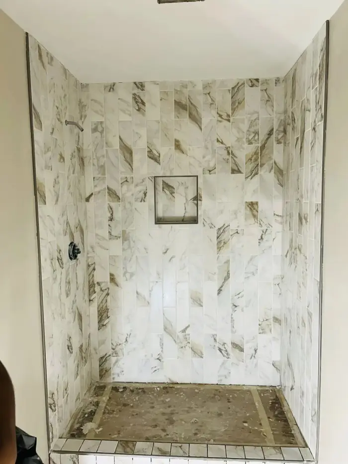 Bathroom remodel with tile installation by RGS General Contracting