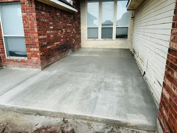 Newly poured concrete patio slab by RGS General Contracting