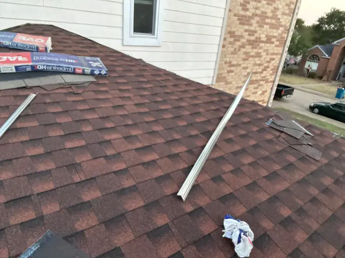 New shingle roof installation in progress by RGS General Contracting